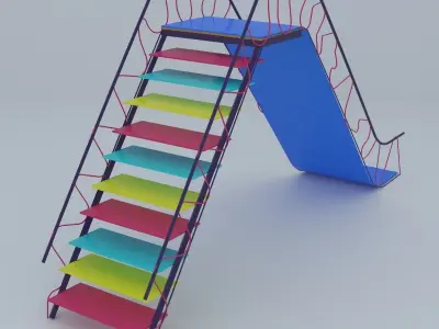 Childrens Slide model Low-poly 3D model