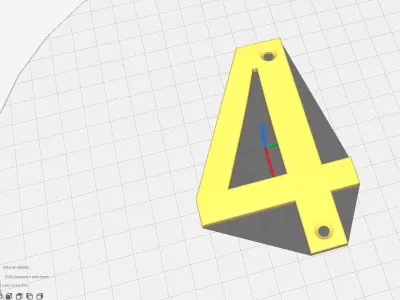 Number 4 3D print model