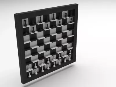 Wall Chess 3D model