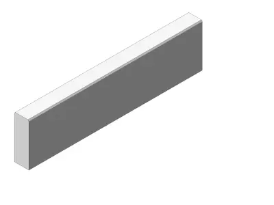 Concrete Curb 120 30 10 Large Exterior Border Element 3D model