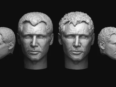 Rick Deckard in Blade Runner 1982 Action Figure Heads 3D print model