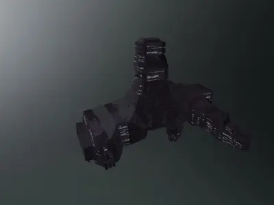 LowPoly spacecraft building Low-poly 3D model