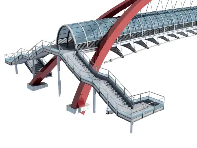 Pedestrian Bridge 3D model