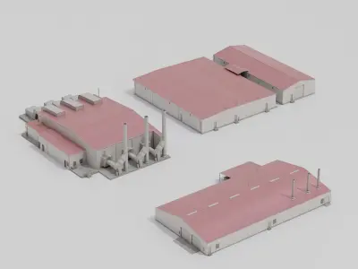 Factory Pack Exterior 1 Low-poly 3D model