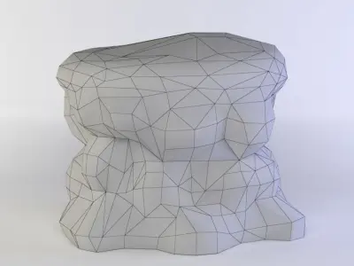 Earth platform Low-poly 3D model
