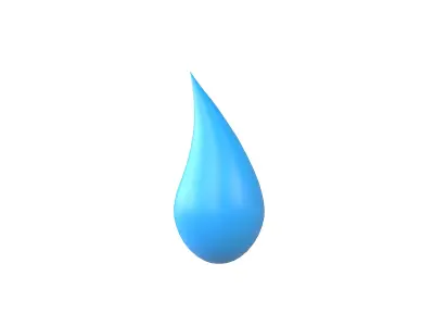 Water Drops v5 003 Low-poly 3D model