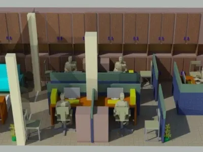 Office Design - Govt Client 3D model