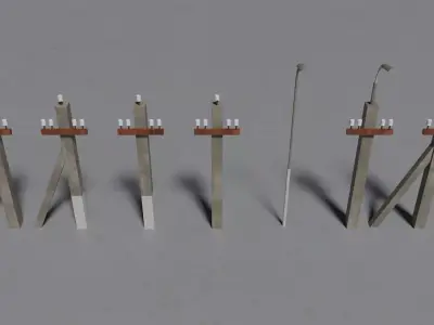 GAME READY STREET ASSET PACK Free low-poly 3D model