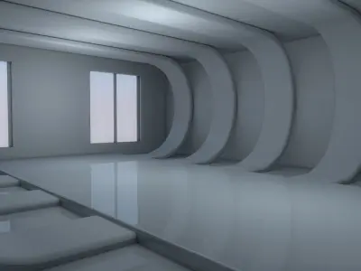 Sci Fi Room Low-poly 3D model