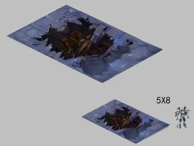 Laser - blasting the road 01 3D model