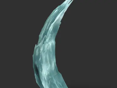 Low poly Sharp Ice Column Low-poly 3D model
