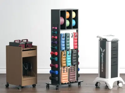 Hausmann Collection ironing table on wheels 3D model