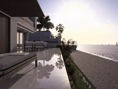  Modern Loft Villas Island Scene Lumion Ready  3D model