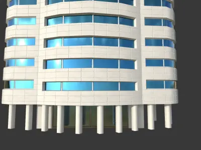 Low Poly Building  Game Ready Low-poly 3D model