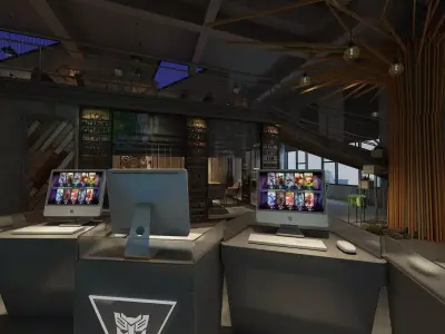 Internet Cafe 3D model