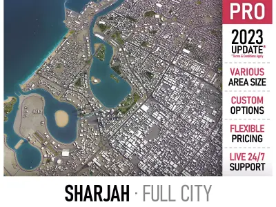 Sharjah Low-poly 3D model