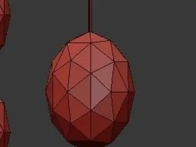 Untitled stardust chandelier with glass balls hanging from it 3D model