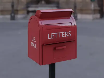 Letter box Low-poly 3D model