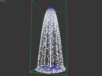 Realistic Water Fountain Loop Animation 12 3D model