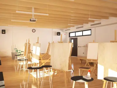 Painting Studio 3D model