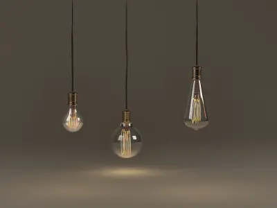 Vintage bulbs Free 3D model