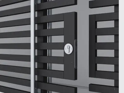 Aluminium door 47 3D model