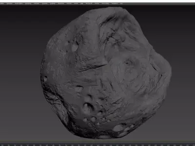 Realistic Asteroid Space Rock 3D print model