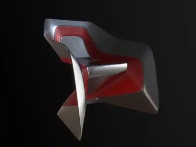 Sci-fi Chair Low-poly 3D model