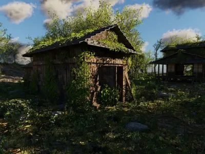 Abandoned Shack Scene 3D model purchase