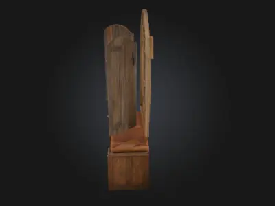 Rustic Window Seat  Cozy Nook for Timeless Daydreams 3D model