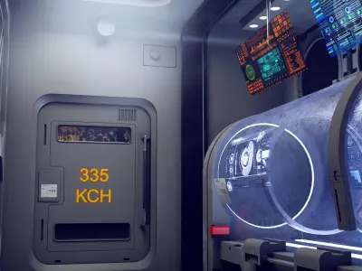 sci - fi resuscitation capsule 3D model