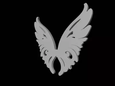 Decorative Wings Architectural Ornament 3D print model