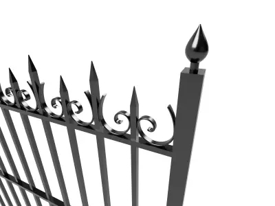 Decorative fence for garden 3D model