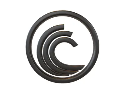 BitTorrent Coin v1 001 Low-poly 3D model