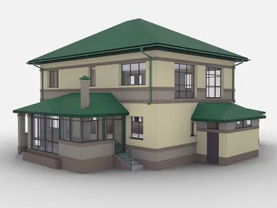 House Low-poly 3D model 54