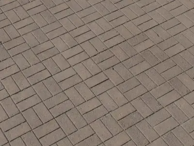 Basketweave Concrete Pavers PBR Texture  Texture
