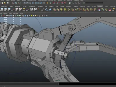 Robot Mechanic Arm - style one 3D model
