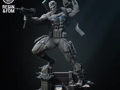 Wicked Marvel Punisher Sculpture Tested for 3D printing 3D print model
