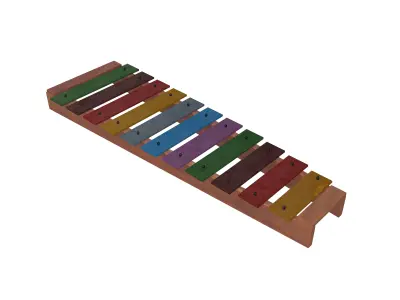 Glockenspiel V1 004 Low-poly 3D model