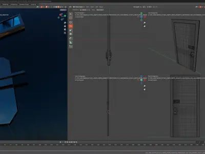 CYBERPUNK COLLECTION FRONT DOOR CONVERTIBLE TO INTERIOR DOOR Low-poly 3D model