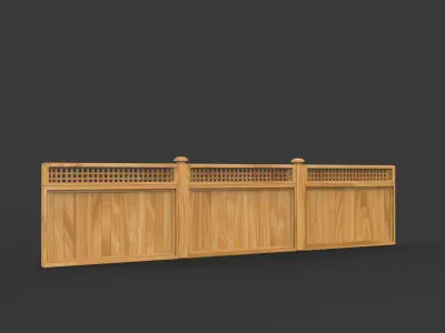  Wood Fence 3D model