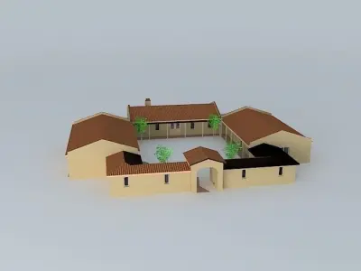 Pavillion house Free 3D model