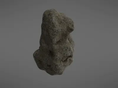 Cliff rock Low-poly 3D model