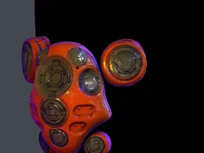 Gas mask helmet 3d model scifi Low-poly Low-poly 3D model Low-poly 3D model