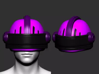 helmet high poly sculpt 3d printable  3D model
