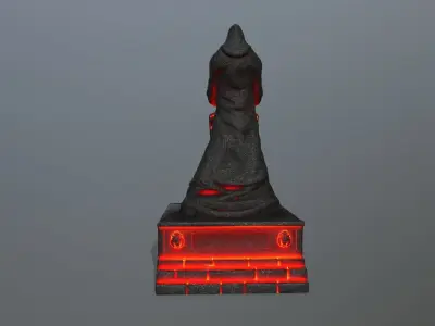 lava statue 3 Low-poly 3D model