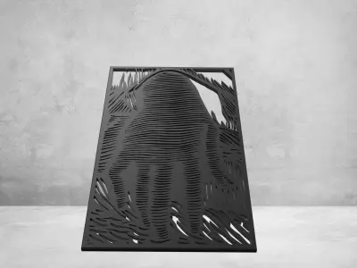 Hand Line Art Wall filler Decorative  3D print model