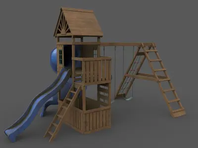 PBR Playground Jungle Gym 09  Low-poly 3D model