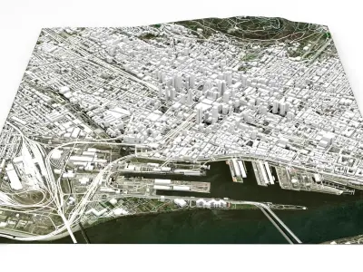 Cityscape Montreal Canada 3D model