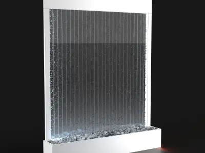 Freestanding Water Bubbles Panel 3D model